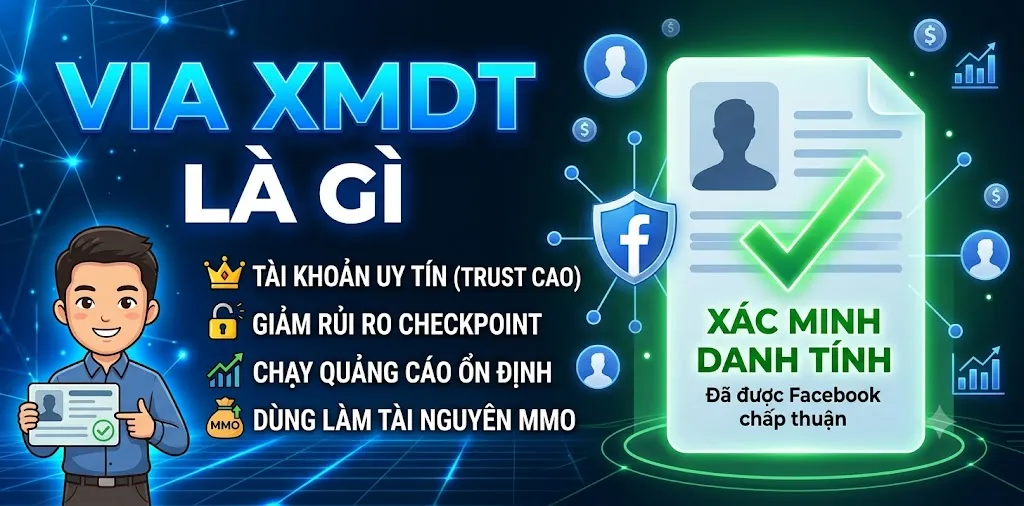 Via XMDT là gì - Giải thích chi tiết về via Facebook đã xác minh danh tính cho dân chạy Ads