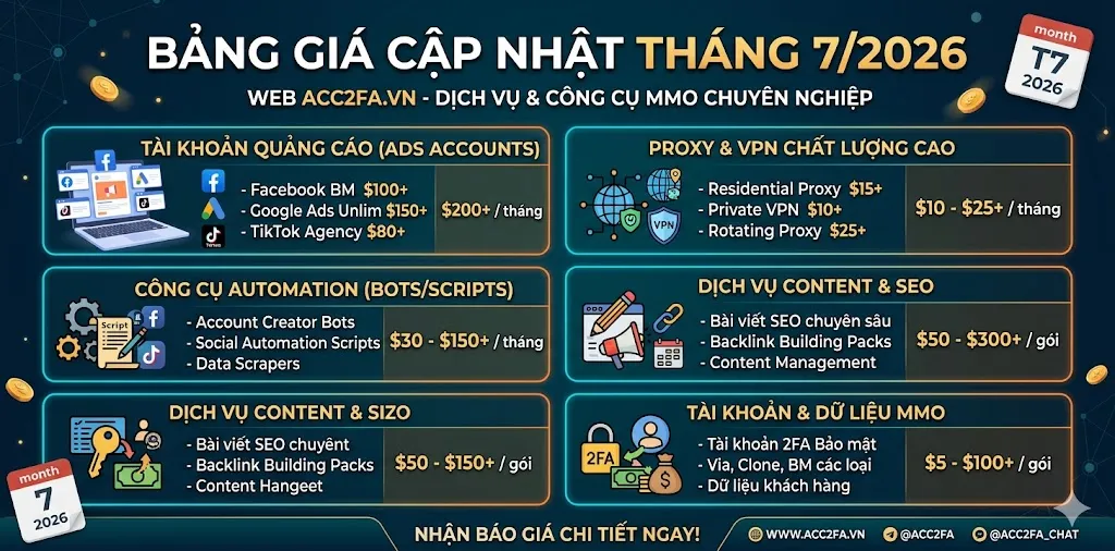 Hướng dẫn mua via Facebook uy tín giá rẻ bảo hành 1 đổi 1 tại acc2fa.vn 2026